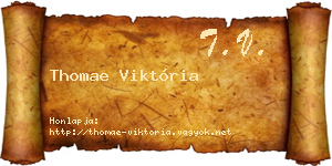 Thomae Viktória névjegykártya